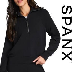 SPANX Airessentials Women's Black Half-Zip Top, 2X